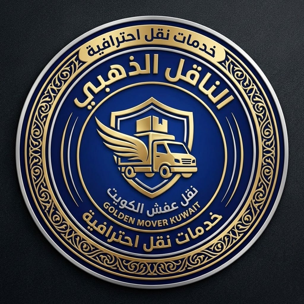 لوجو نقل عفش الكويت شركة الناقل الذهبي