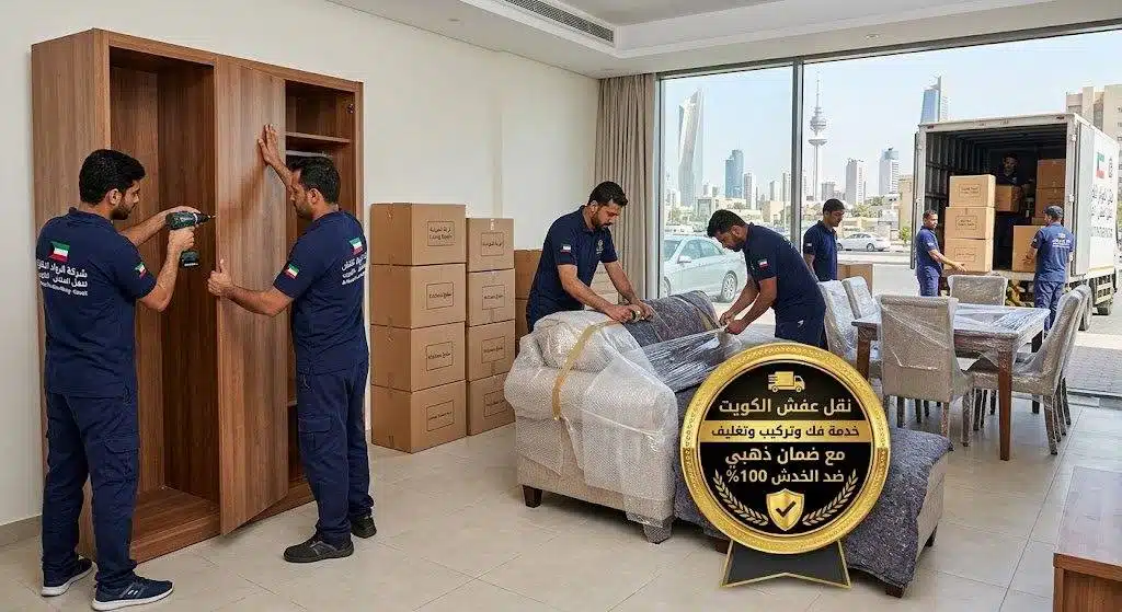 نقل عفش الكويت — فك وتركيب وتغليف مع ضمان ذهبي ضد الخدش