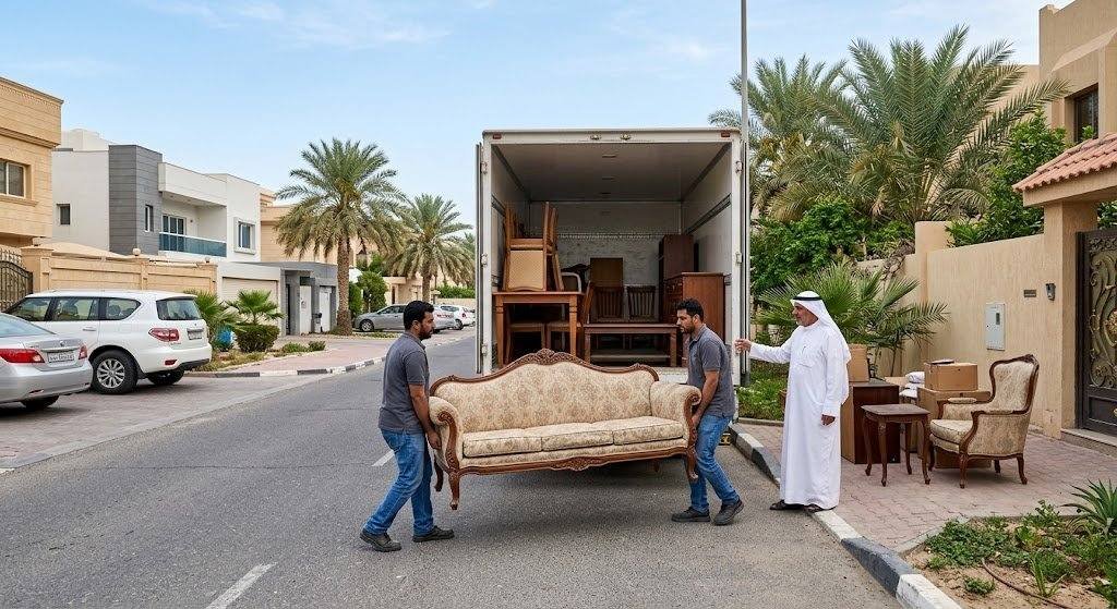 فريق عمل محترف يقوم بفك وتغليف ونقل الأثاث بعناية وأمان تام ضمن خدمات نقل عفش قرطبة بالكويت لضمان راحة العملاء وسلامة ممتلكاتهم.