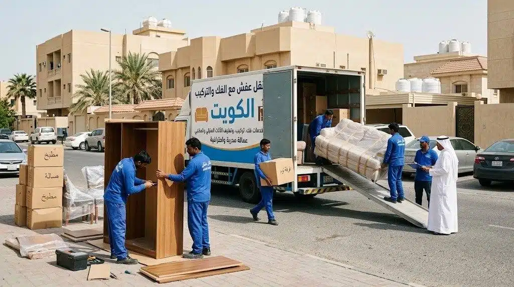 تغطية إطار الباب وزوايا الممر قبل نقل الأثاث في الكويت